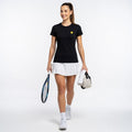 Versatile women's pre and post-match tennis polo shirt