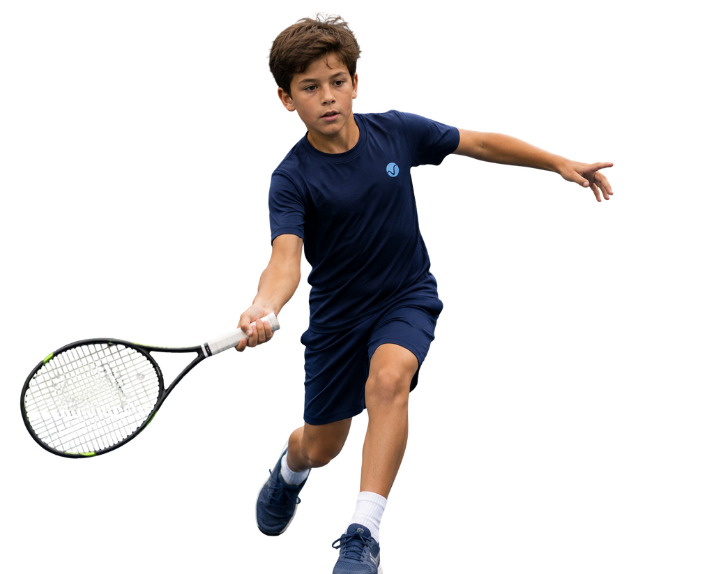 Polera de tenis juvenil hombre, Thunder