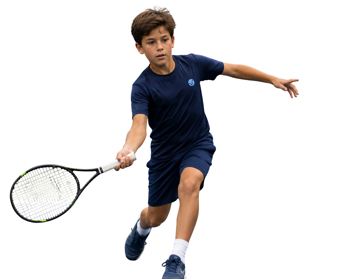 Polera de tenis juvenil hombre, Thunder
